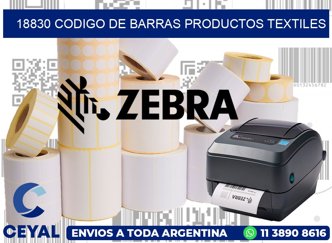 18830 CODIGO DE BARRAS PRODUCTOS TEXTILES