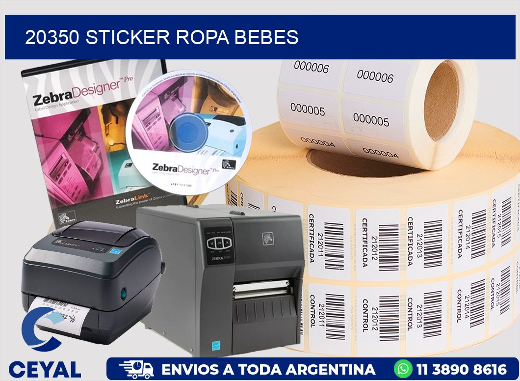 20350 STICKER ROPA BEBES