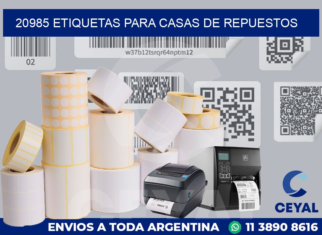 20985 ETIQUETAS PARA CASAS DE REPUESTOS