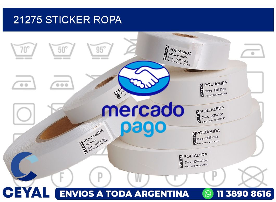 21275 STICKER ROPA