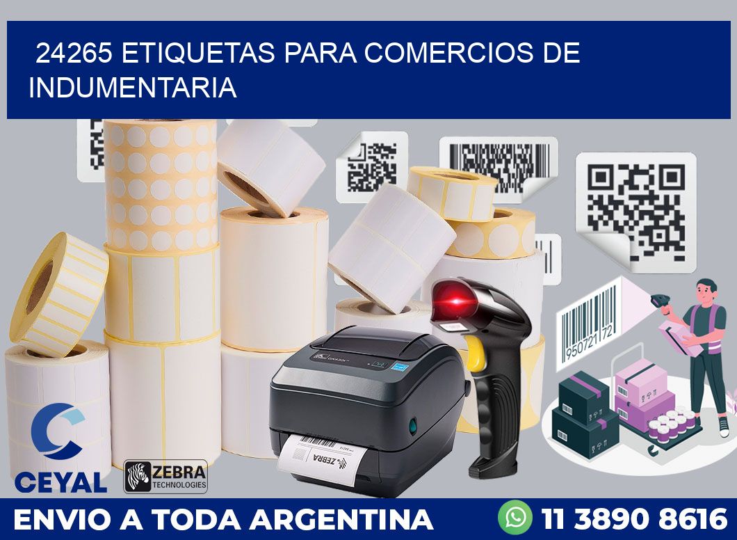 24265 ETIQUETAS PARA COMERCIOS DE INDUMENTARIA