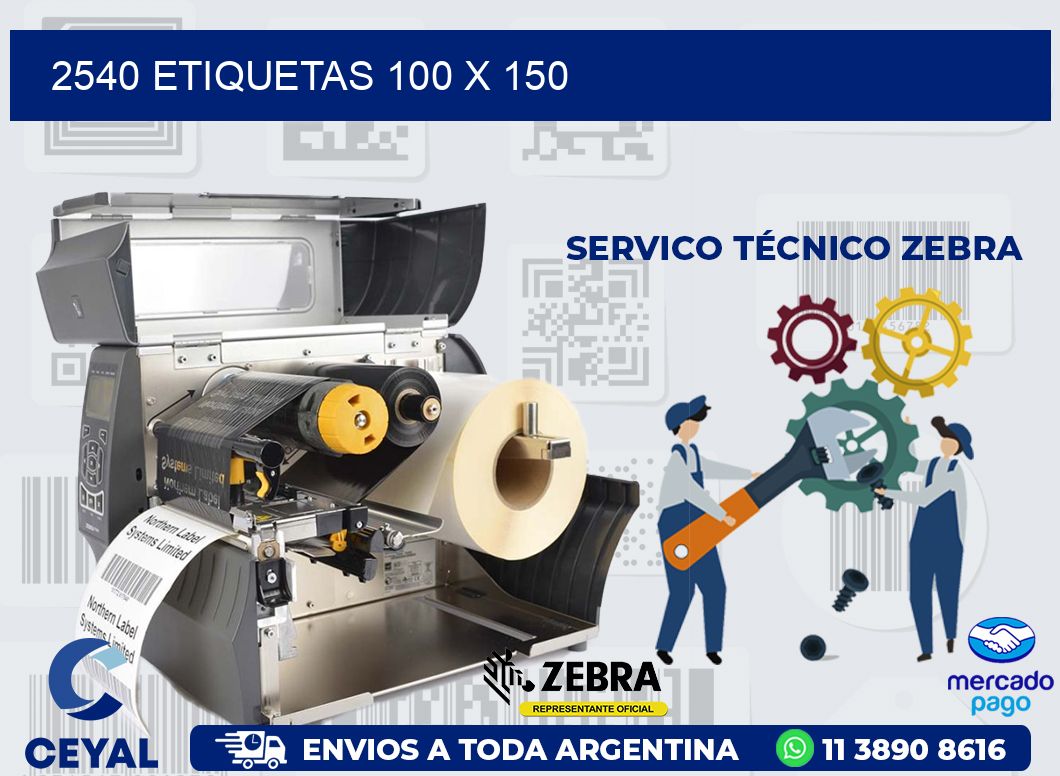 2540 ETIQUETAS 100 X 150