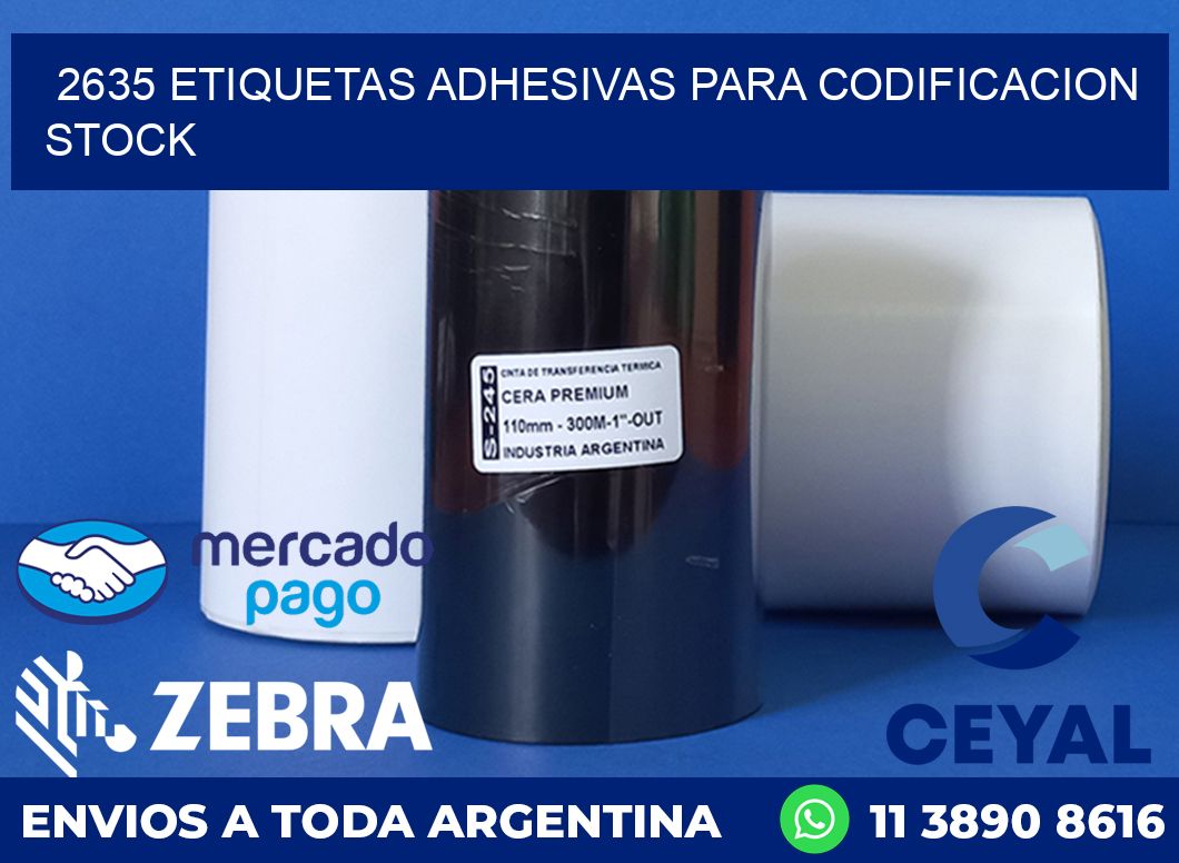 2635 ETIQUETAS ADHESIVAS PARA CODIFICACION STOCK