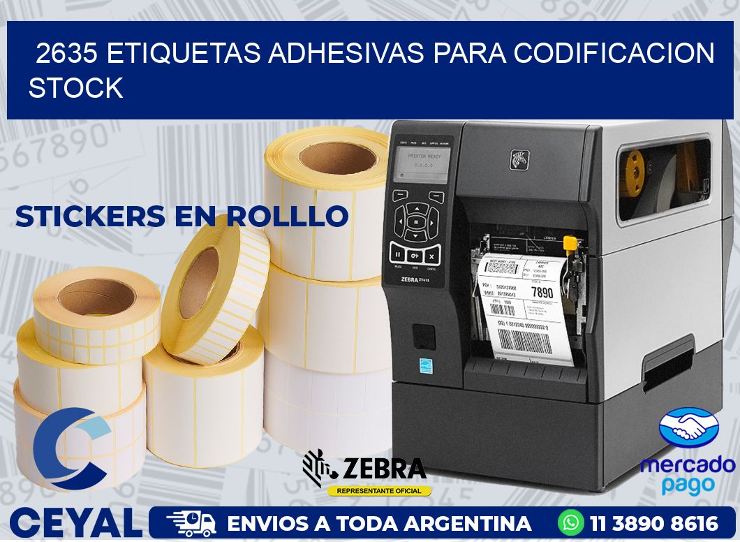 2635 ETIQUETAS ADHESIVAS PARA CODIFICACION STOCK