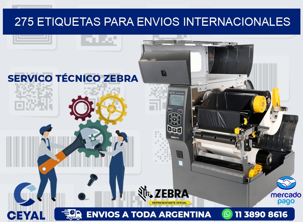 275 ETIQUETAS PARA ENVIOS INTERNACIONALES