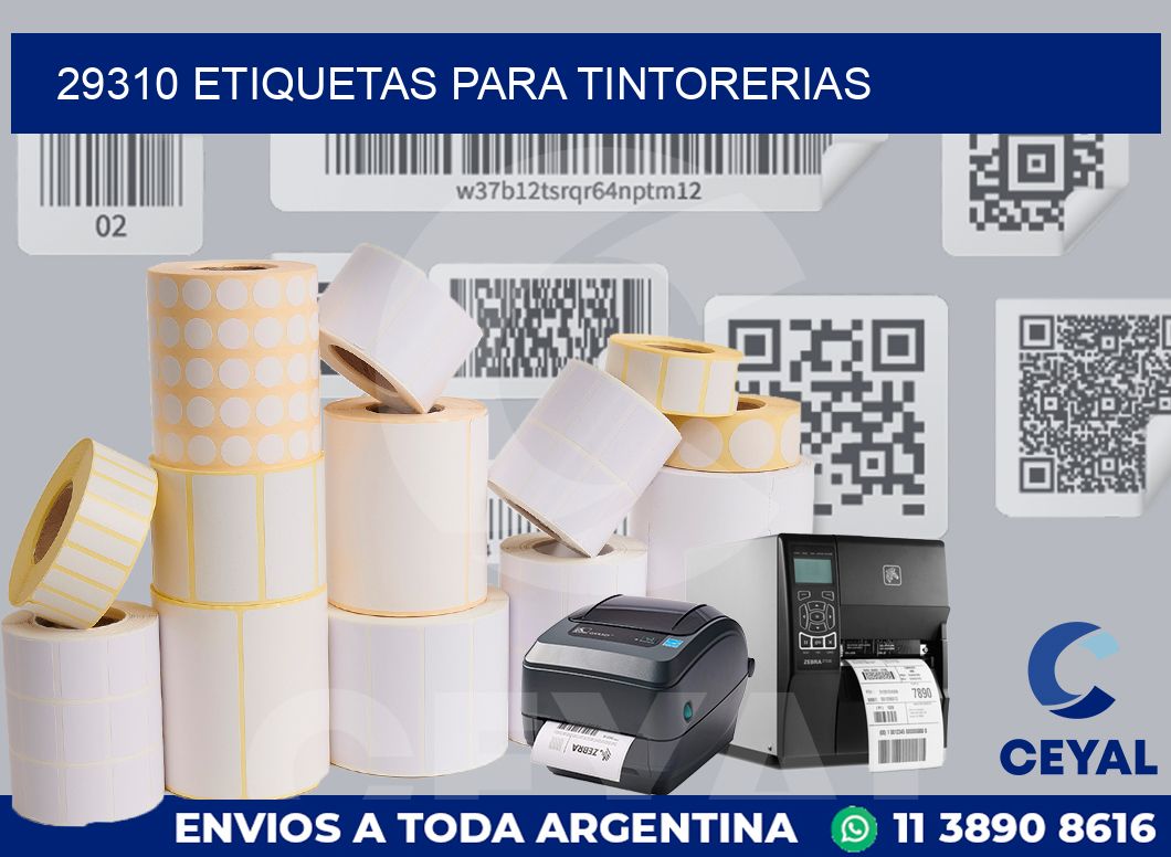 29310 ETIQUETAS PARA TINTORERIAS