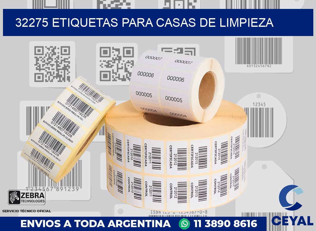 32275 ETIQUETAS PARA CASAS DE LIMPIEZA