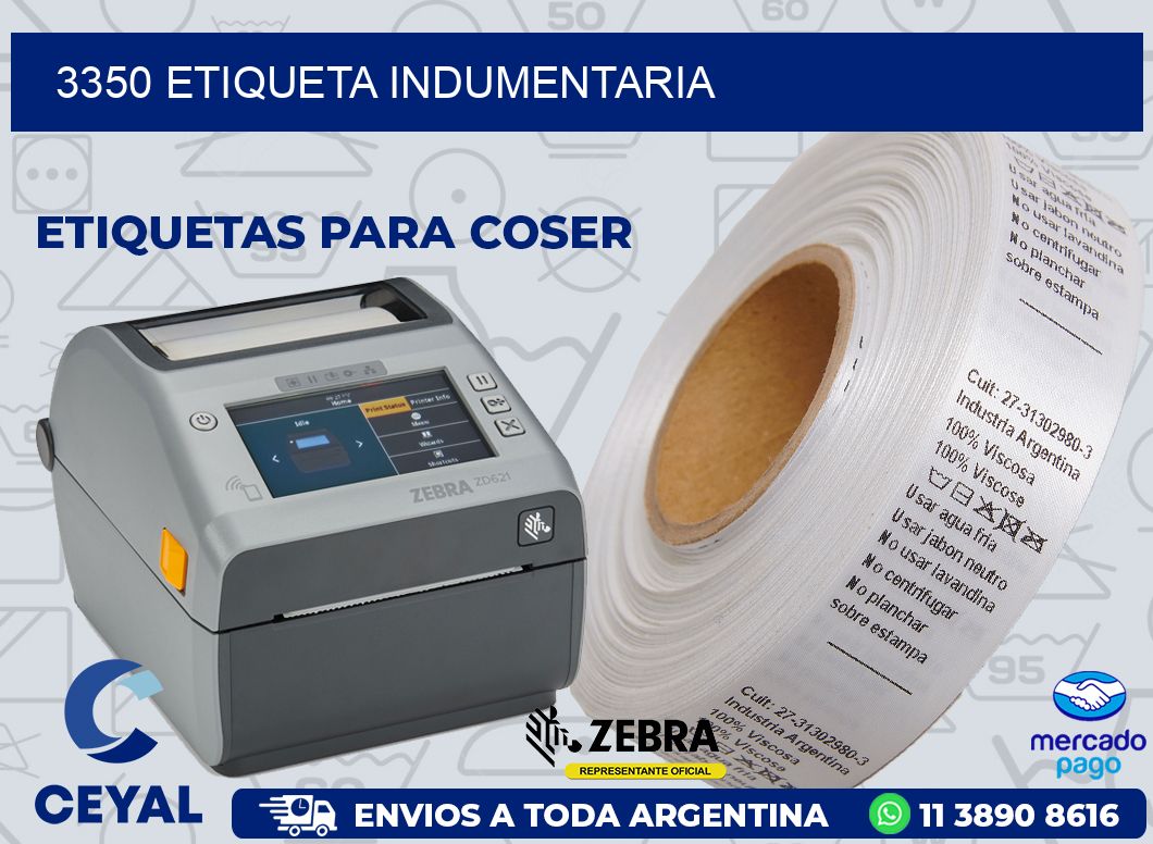3350 ETIQUETA INDUMENTARIA
