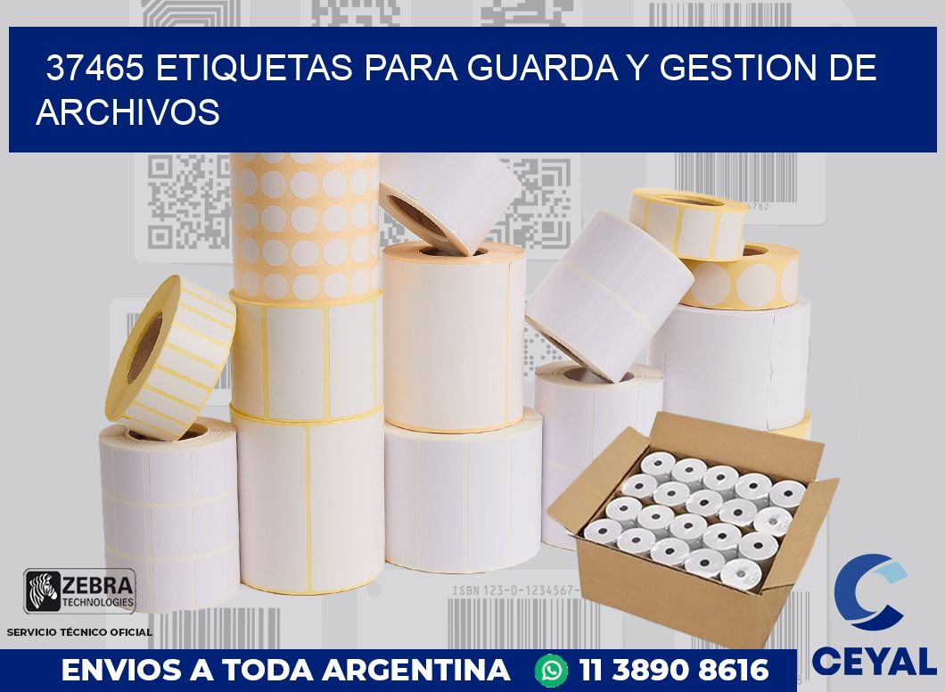 37465 ETIQUETAS PARA GUARDA Y GESTION DE ARCHIVOS