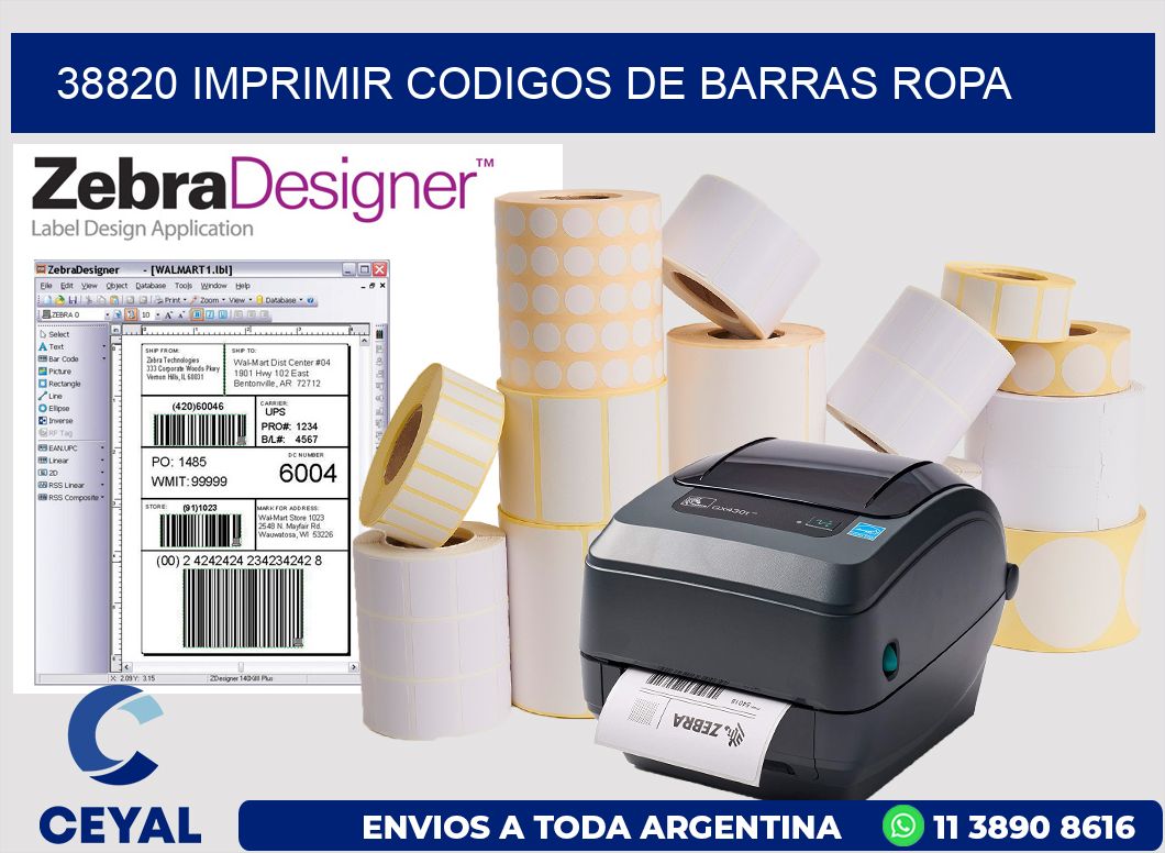 38820 IMPRIMIR CODIGOS DE BARRAS ROPA