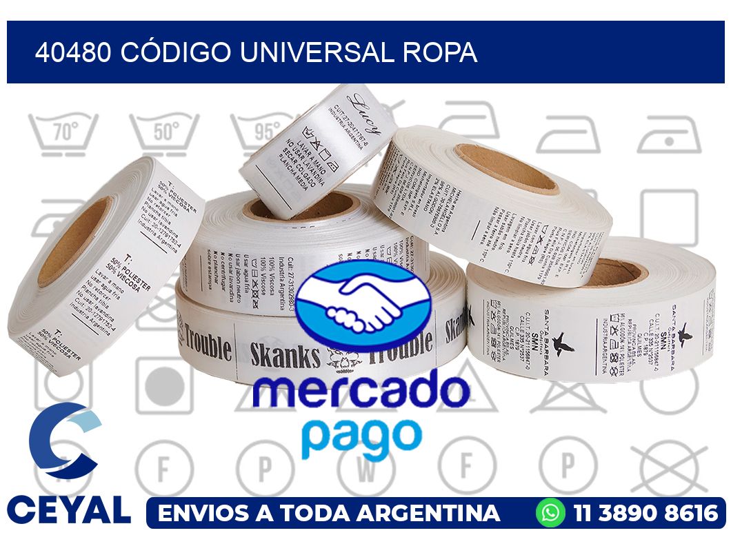40480 CÓDIGO UNIVERSAL ROPA