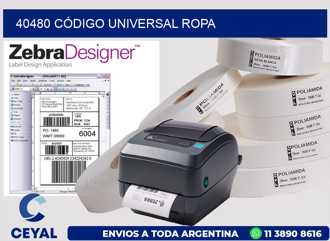 40480 CÓDIGO UNIVERSAL ROPA