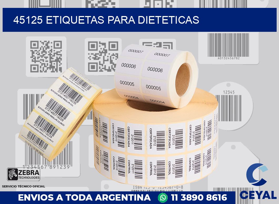 45125 ETIQUETAS PARA DIETETICAS