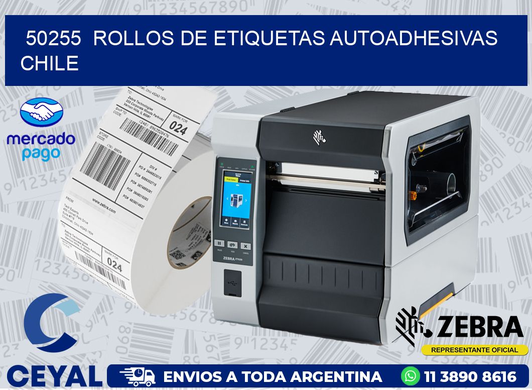 50255  ROLLOS DE ETIQUETAS AUTOADHESIVAS CHILE