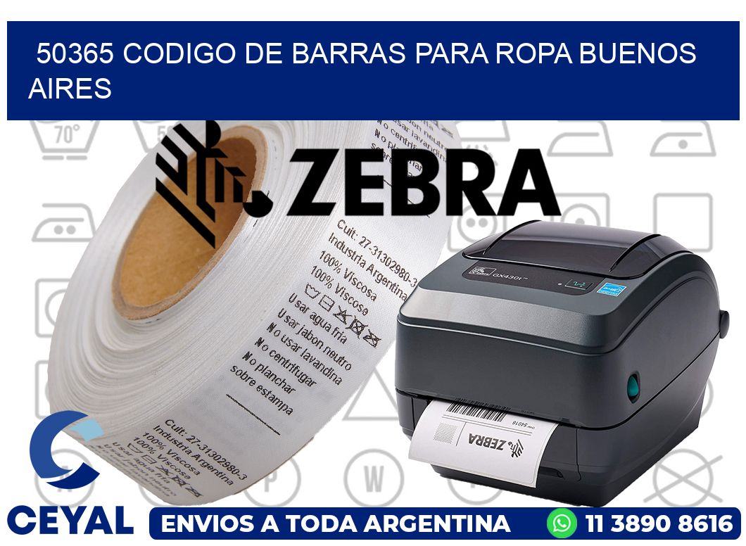 50365 CODIGO DE BARRAS PARA ROPA BUENOS AIRES