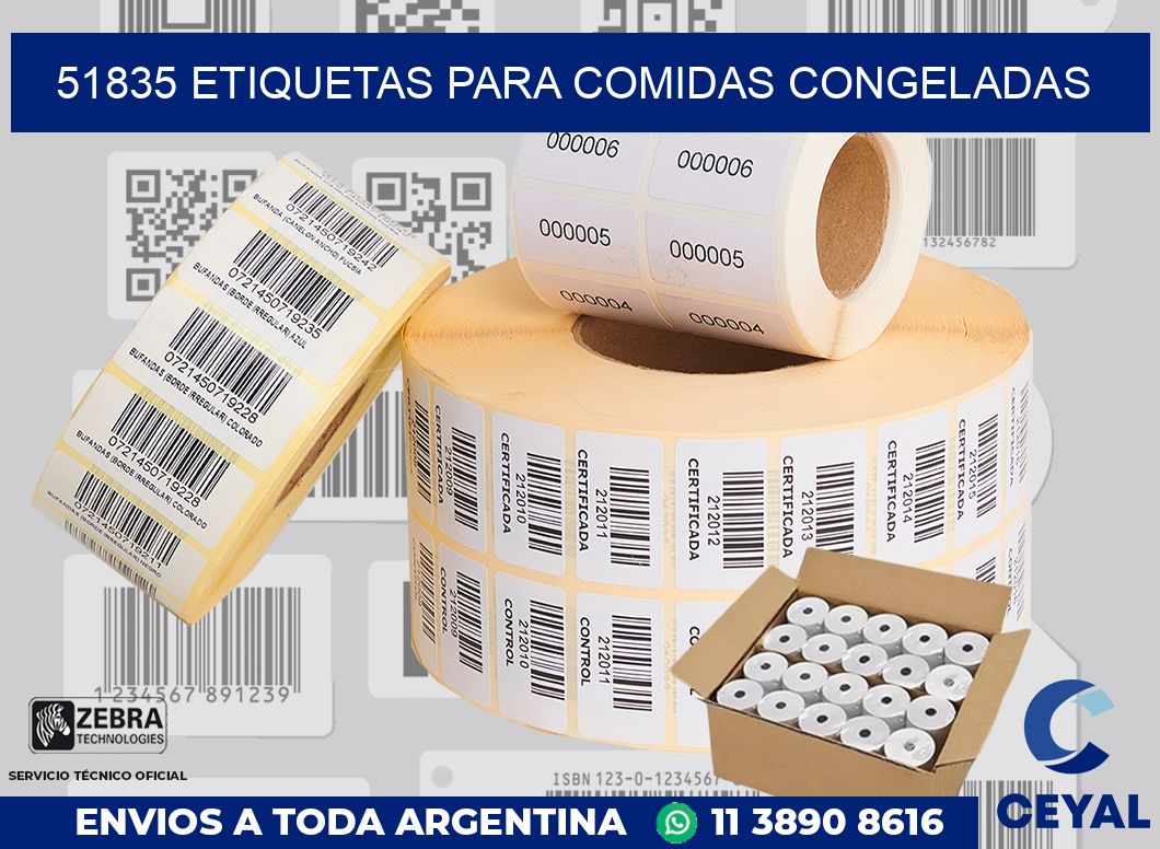 51835 ETIQUETAS PARA COMIDAS CONGELADAS