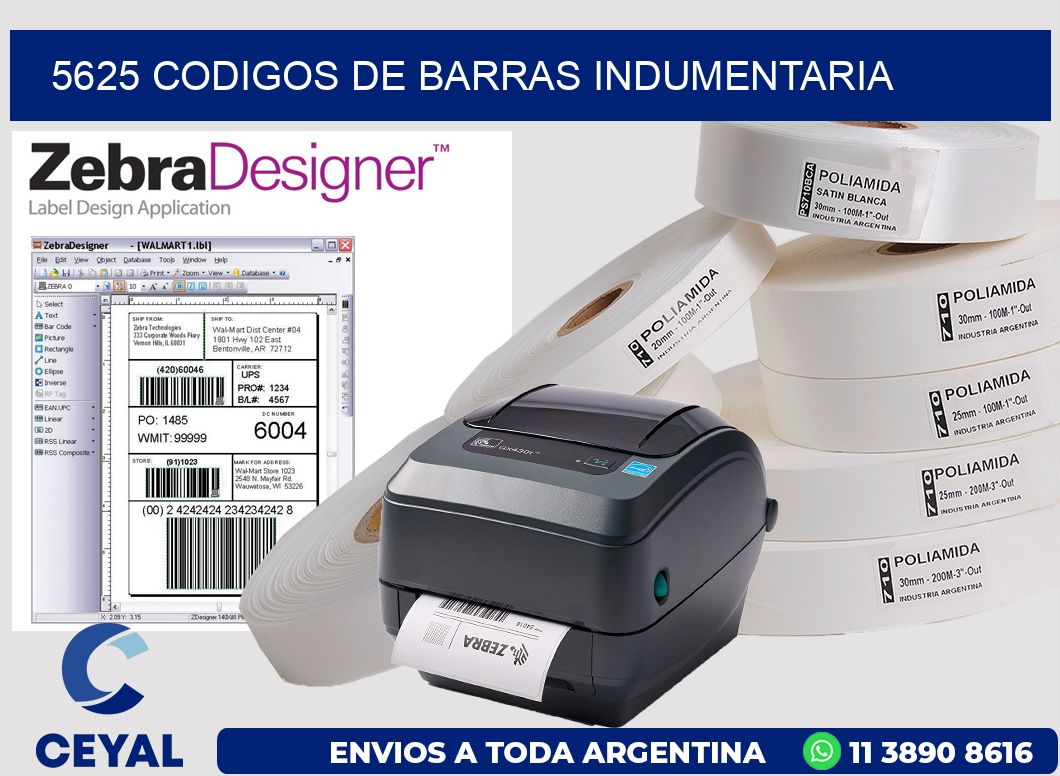 5625 CODIGOS DE BARRAS INDUMENTARIA
