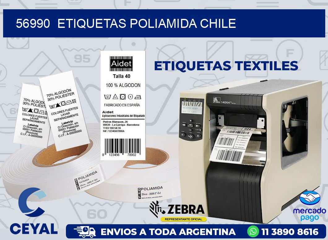 56990  ETIQUETAS POLIAMIDA CHILE