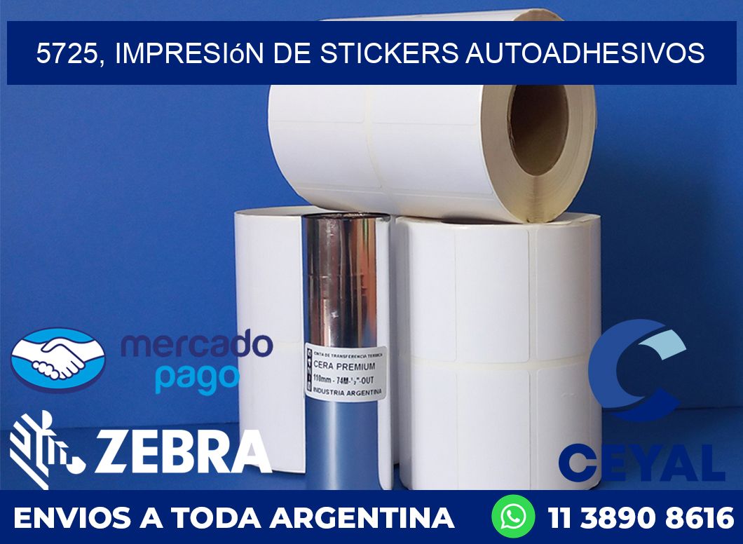 5725, impresión de stickers autoadhesivos