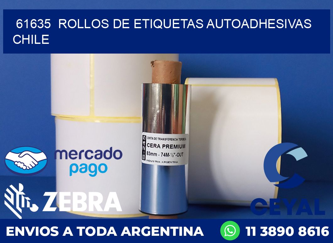 61635  ROLLOS DE ETIQUETAS AUTOADHESIVAS CHILE