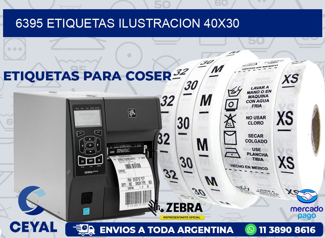6395 ETIQUETAS ILUSTRACION 40X30