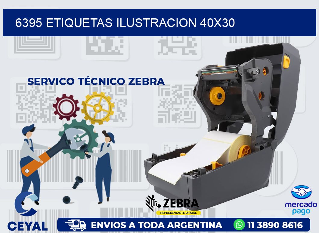 6395 ETIQUETAS ILUSTRACION 40X30