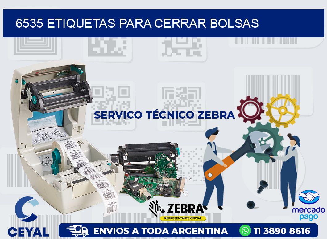 6535 ETIQUETAS PARA CERRAR BOLSAS