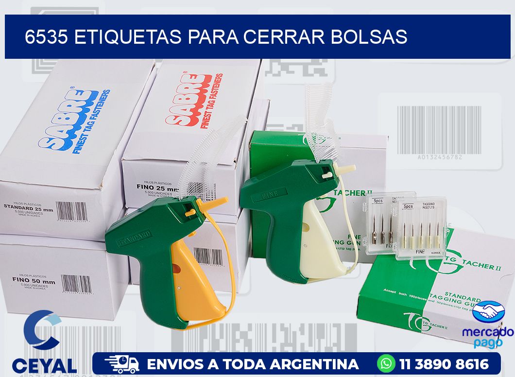 6535 ETIQUETAS PARA CERRAR BOLSAS