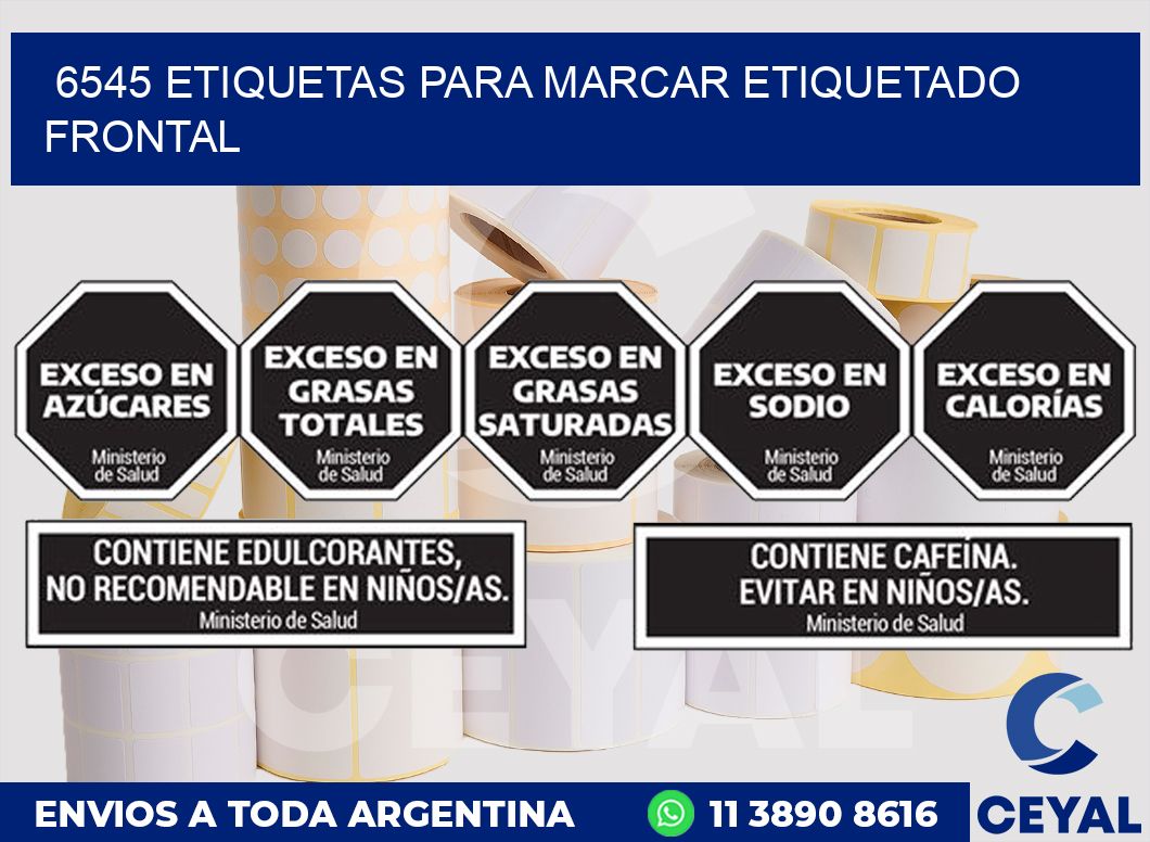 6545 ETIQUETAS PARA MARCAR ETIQUETADO FRONTAL