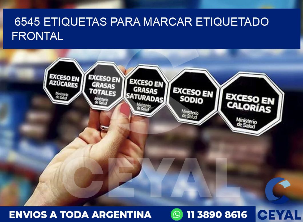 6545 ETIQUETAS PARA MARCAR ETIQUETADO FRONTAL