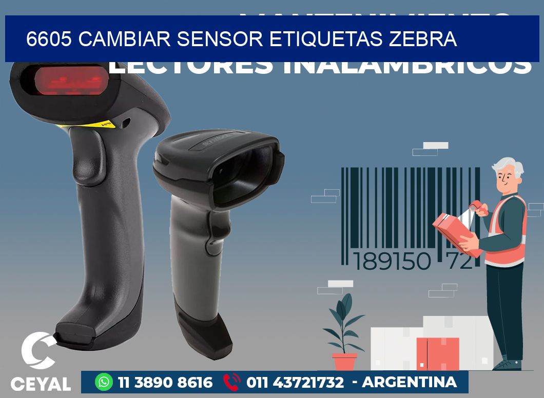 6605 CAMBIAR SENSOR ETIQUETAS ZEBRA