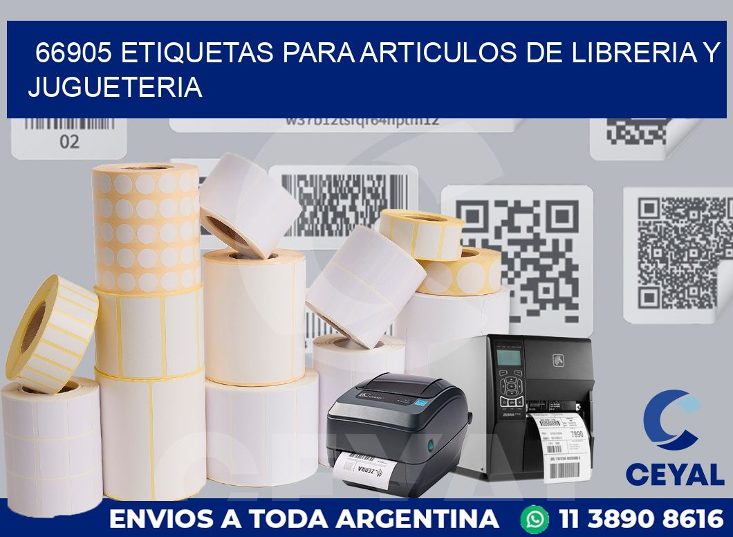 66905 ETIQUETAS PARA ARTICULOS DE LIBRERIA Y JUGUETERIA