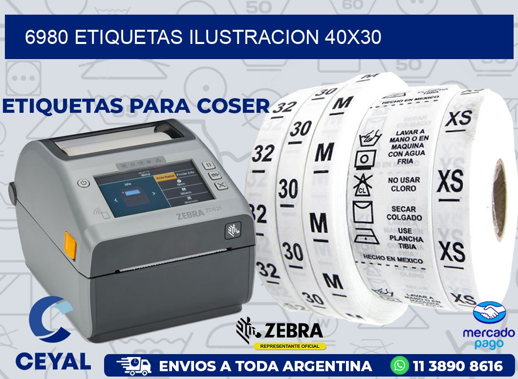 6980 ETIQUETAS ILUSTRACION 40X30
