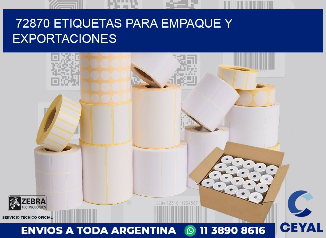 72870 ETIQUETAS PARA EMPAQUE Y EXPORTACIONES