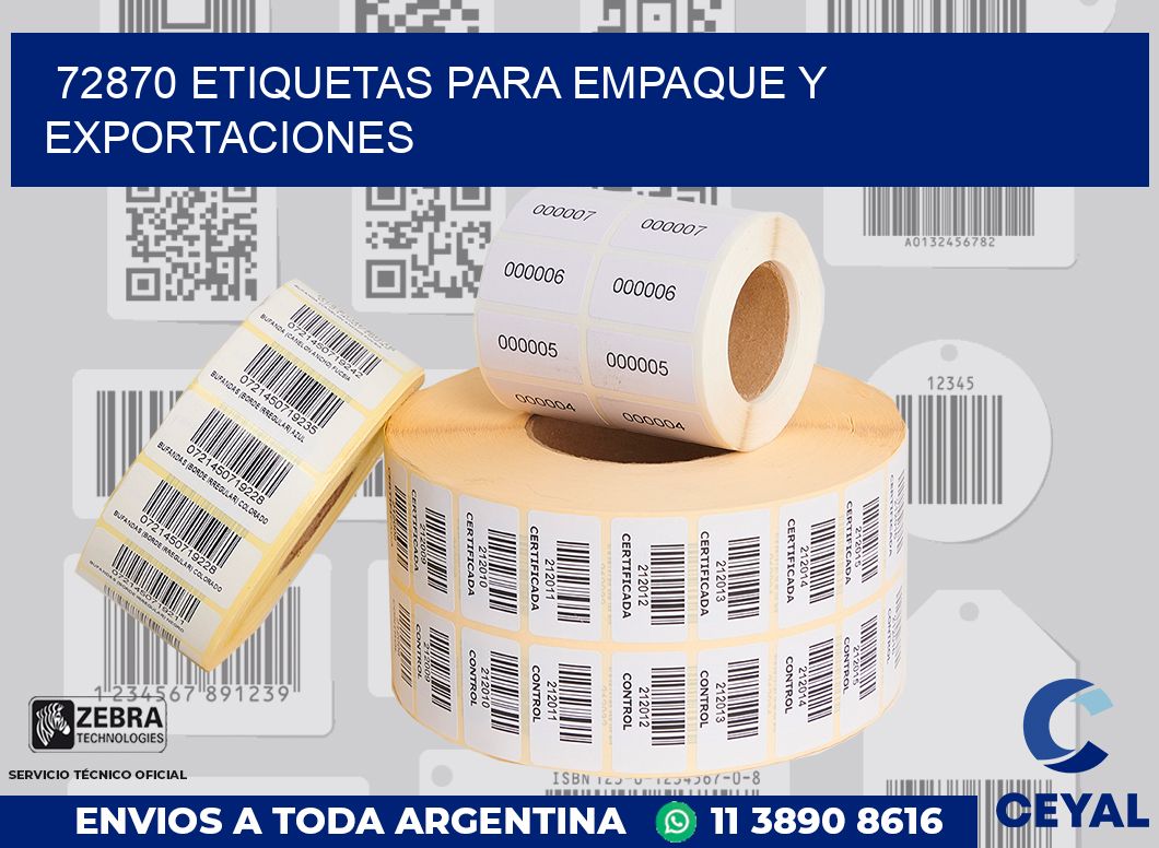 72870 ETIQUETAS PARA EMPAQUE Y EXPORTACIONES