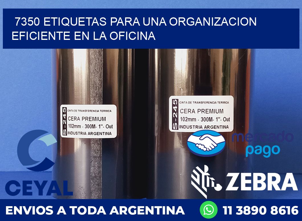 7350 ETIQUETAS PARA UNA ORGANIZACION EFICIENTE EN LA OFICINA