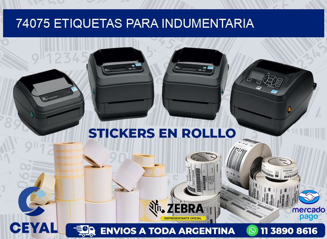 74075 ETIQUETAS PARA INDUMENTARIA