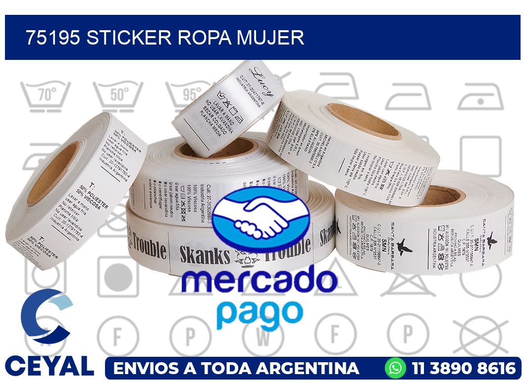 75195 STICKER ROPA MUJER