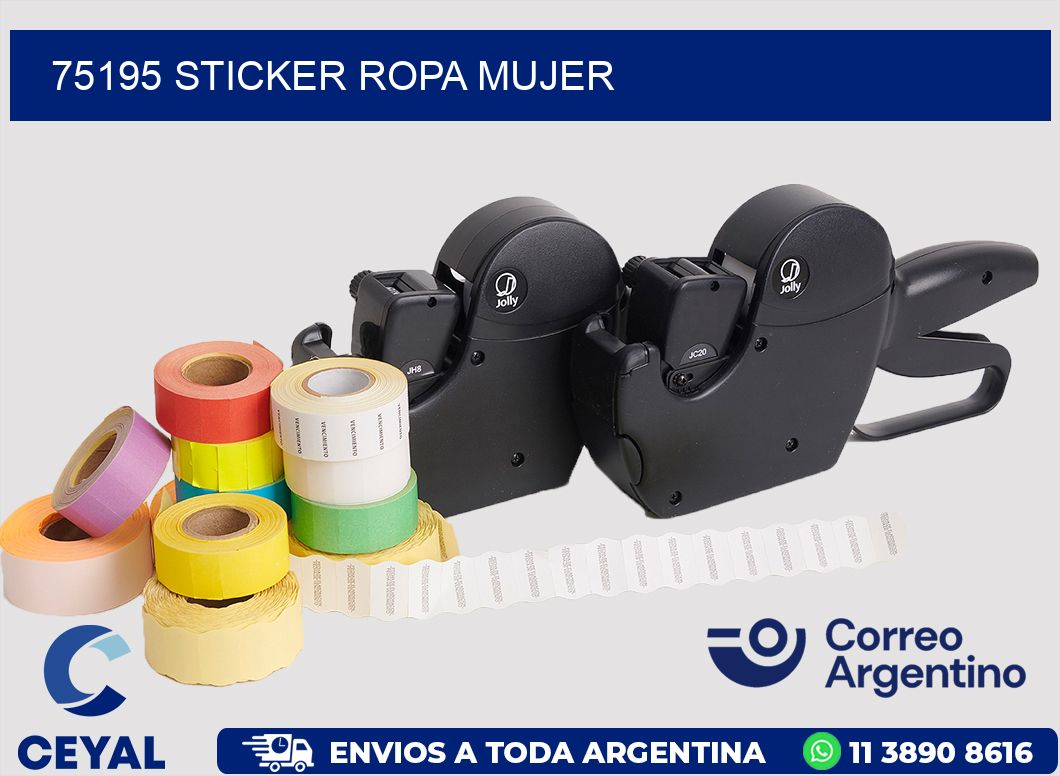 75195 STICKER ROPA MUJER