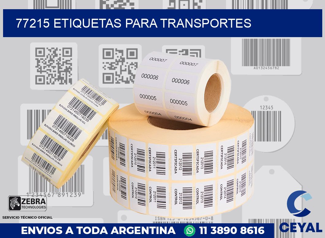 77215 ETIQUETAS PARA TRANSPORTES