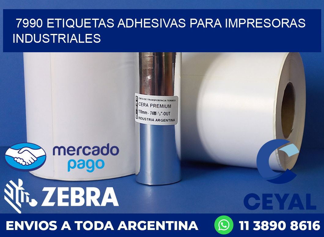 7990 ETIQUETAS ADHESIVAS PARA IMPRESORAS INDUSTRIALES