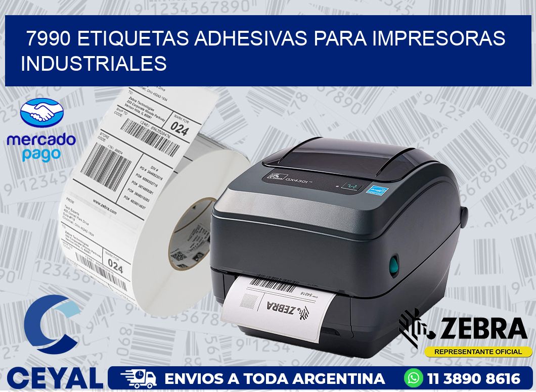 7990 ETIQUETAS ADHESIVAS PARA IMPRESORAS INDUSTRIALES