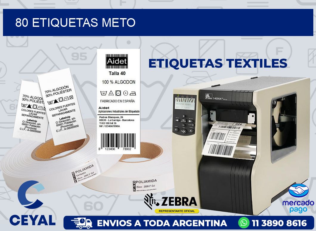80 ETIQUETAS METO