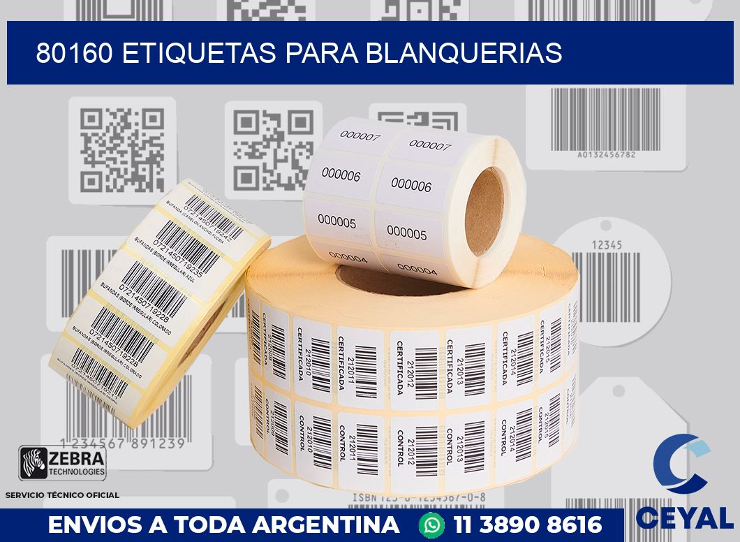 80160 ETIQUETAS PARA BLANQUERIAS