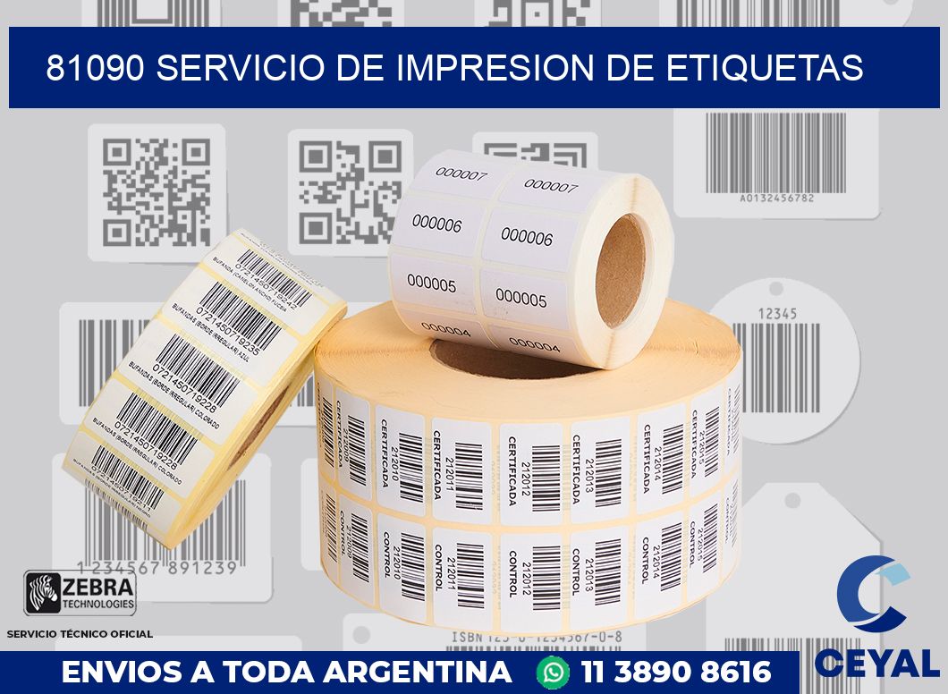81090 SERVICIO DE IMPRESION DE ETIQUETAS