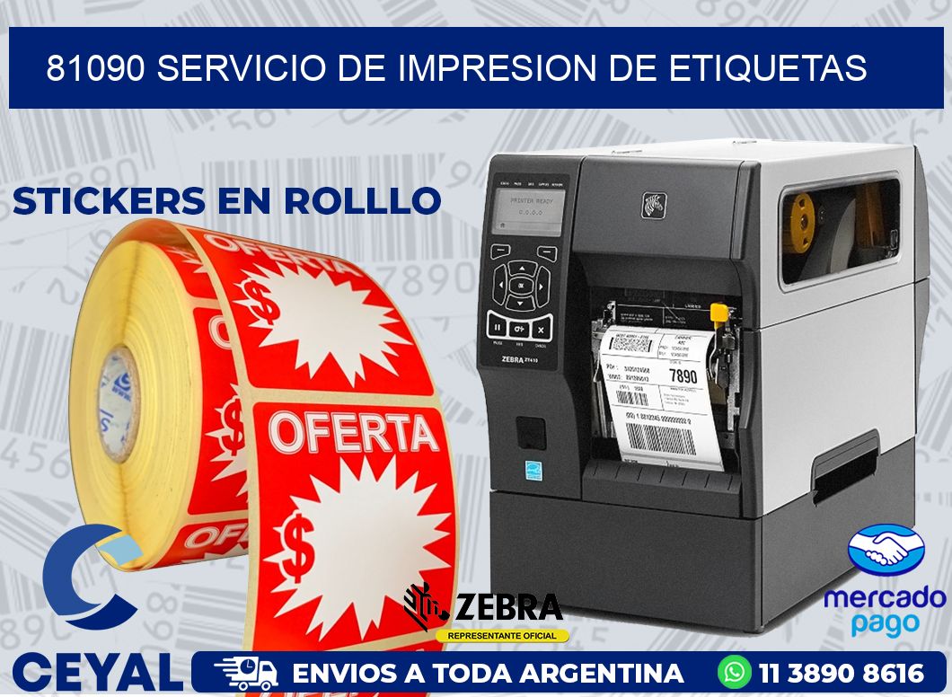 81090 SERVICIO DE IMPRESION DE ETIQUETAS
