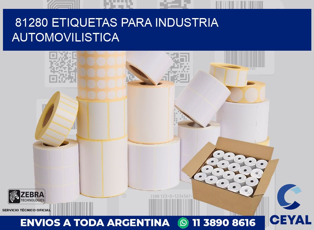 81280 ETIQUETAS PARA INDUSTRIA AUTOMOVILISTICA