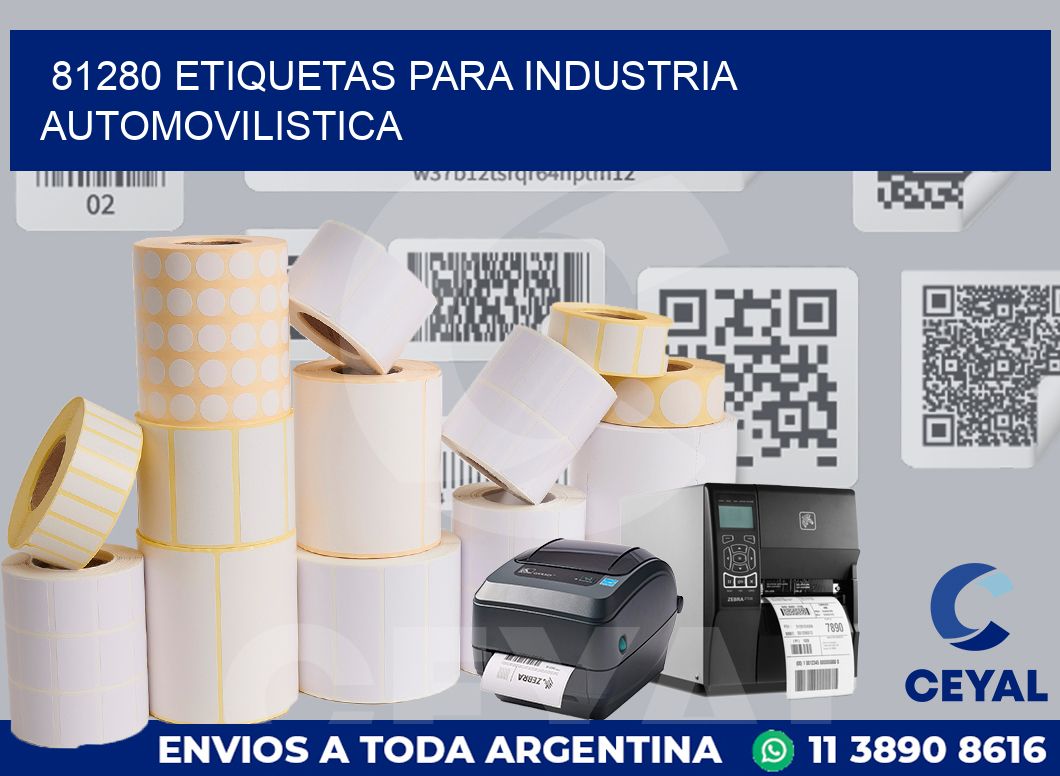 81280 ETIQUETAS PARA INDUSTRIA AUTOMOVILISTICA