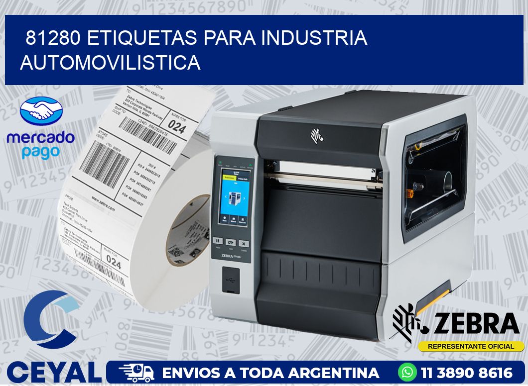 81280 ETIQUETAS PARA INDUSTRIA AUTOMOVILISTICA