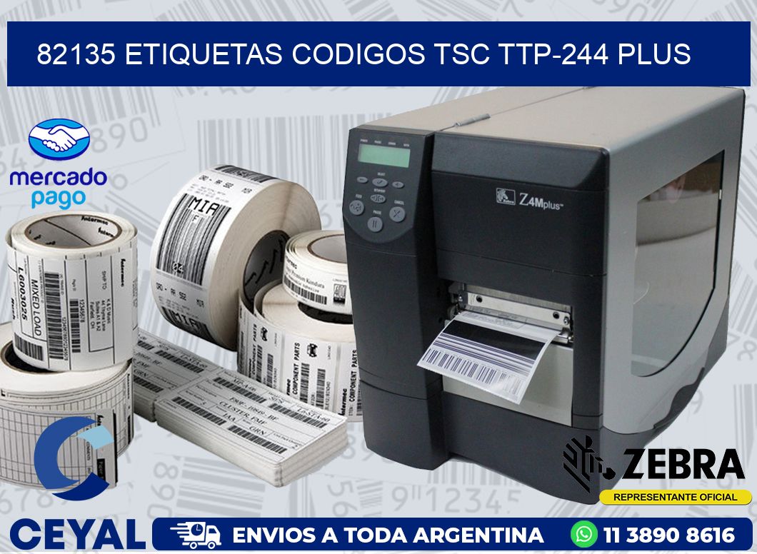 82135 ETIQUETAS CODIGOS TSC TTP-244 PLUS